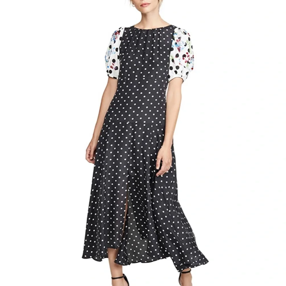 NWT TANYA TAYLOR Cassandra‎ Dress, Black Polka Dot - Picture 6 of 10